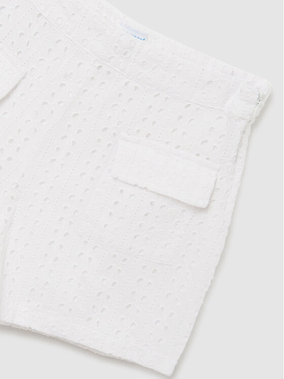 Mayoral Mayoral Pantaloncini di tessuto 6237 Bianco