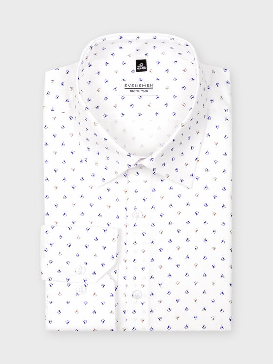 Evenemen Evenemen Koszula STAMPA K75991 Biały Slim Fit