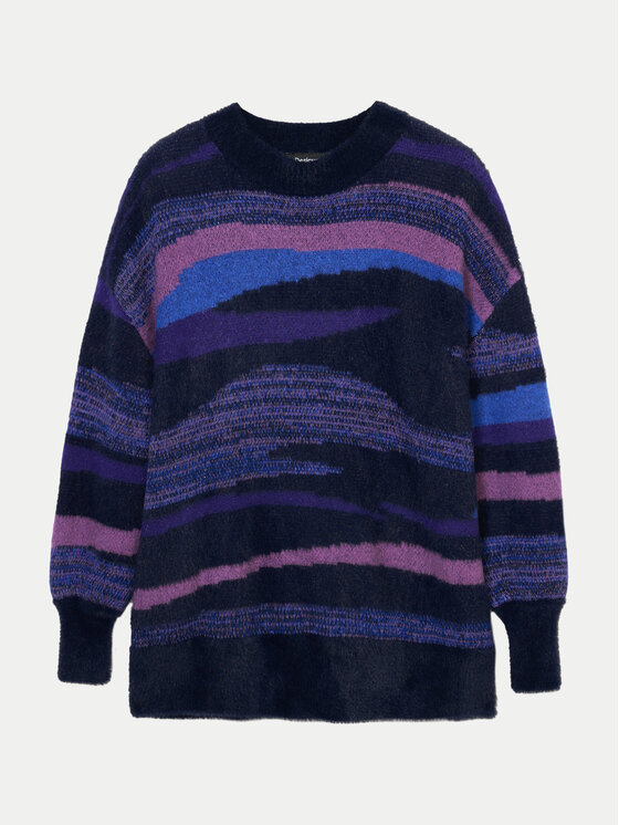 Desigual Desigual Sweater Bristol 24WWJF71 Sötétkék Regular Fit