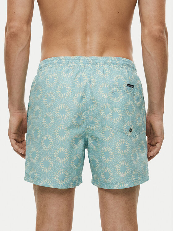 Quiksilver Quiksilver Pantaloni scurți pentru înot Everyday Printed Volley 15 EQYJV04219 Turcoaz Regular Fit