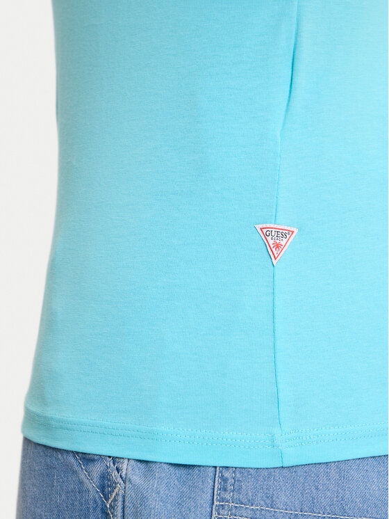 Guess Guess T-Shirt F6GI09 J1314 Modrá Slim Fit