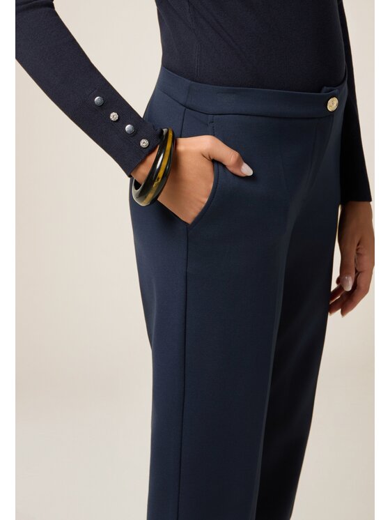 Oltre Oltre Pantaloni di tessuto P030R008785N034 Blu Regular Fit