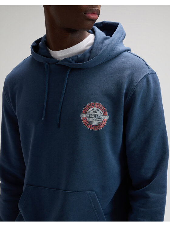 Lee Lee Bluza CIRCLEHOODIE Niebieski Regular Fit