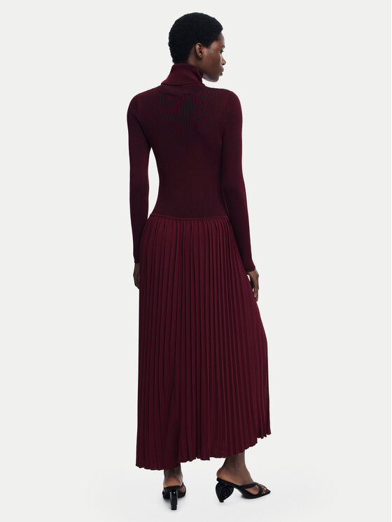 Desigual Desigual Trikotāžas kleita Sigritt 25WWVF09 Bordo Slim Fit