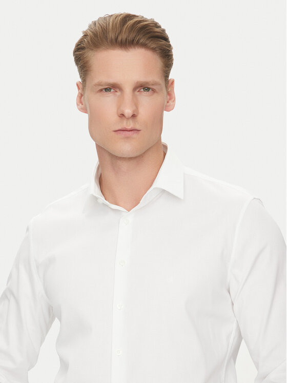 Calvin Klein Calvin Klein Cămașă K10K114298 Alb Slim Fit