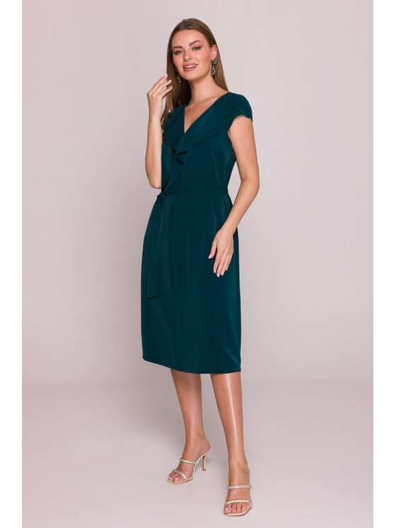 Stylove Stylove Sukienka codzienna S411 Zielony A-Line Fit