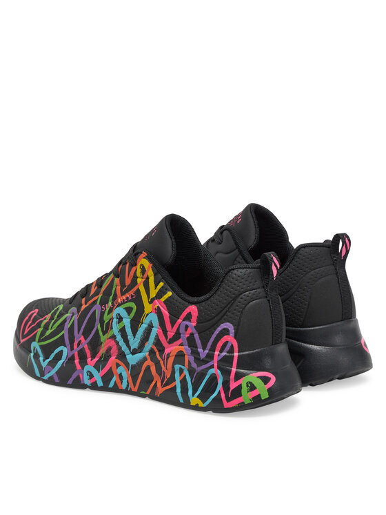 Skechers Skechers Laisvalaikio batai Uno Lite - Heat of Lights 177977/BKMT Juoda