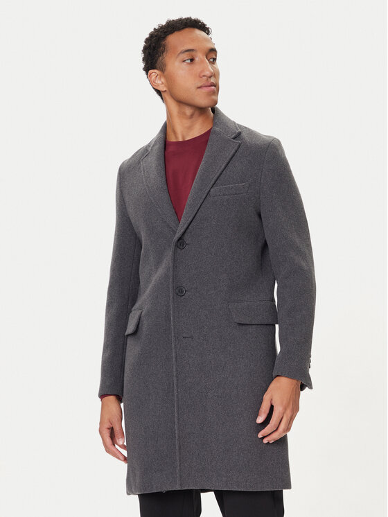 United Colors Of Benetton United Colors Of Benetton Вовняне пальто 2X59UN05M Сірий Regular Fit