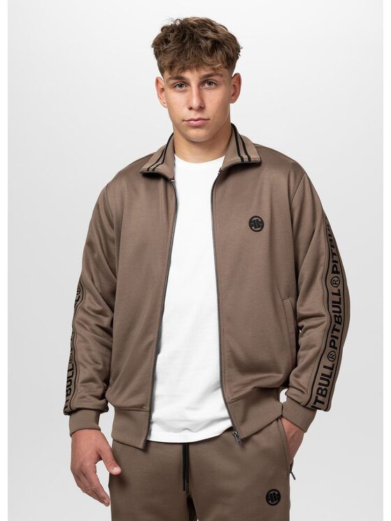 PITBULL PITBULL Bluza TAPE LOGO Brązowy Regular Fit