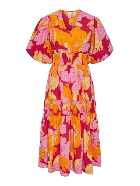 YAS YAS Sukienka codzienna 26029918 Fioletowy Regular Fit