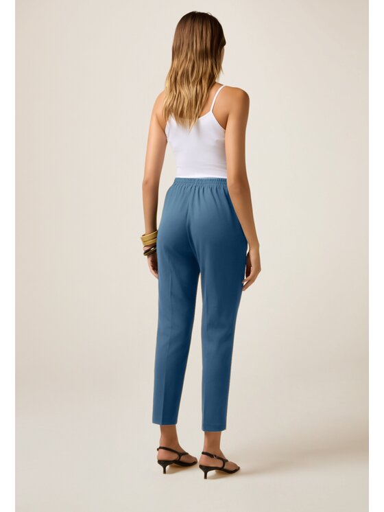 Oltre Oltre Pantaloni di tessuto P273J002361N004 Turchese Regular Fit