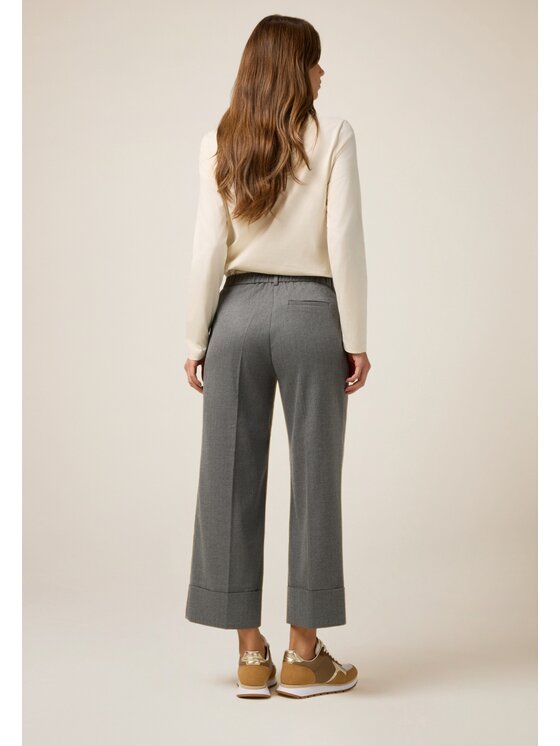 Oltre Oltre Pantaloni di tessuto P042R109038N0S3 Grigio Cropp Fit