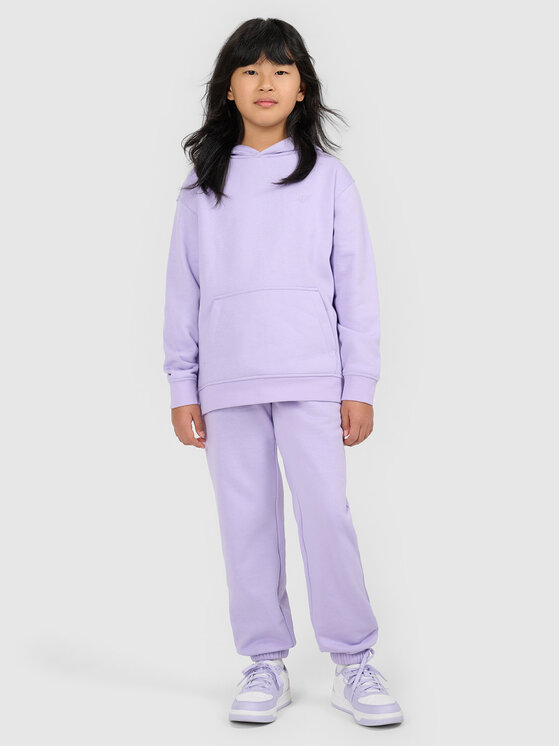 4F 4F Bluza BASIC+ Fioletowy Regular Fit