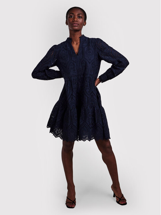 YAS YAS Kleid für den Alltag Holi 26027162 Dunkelblau Relaxed Fit