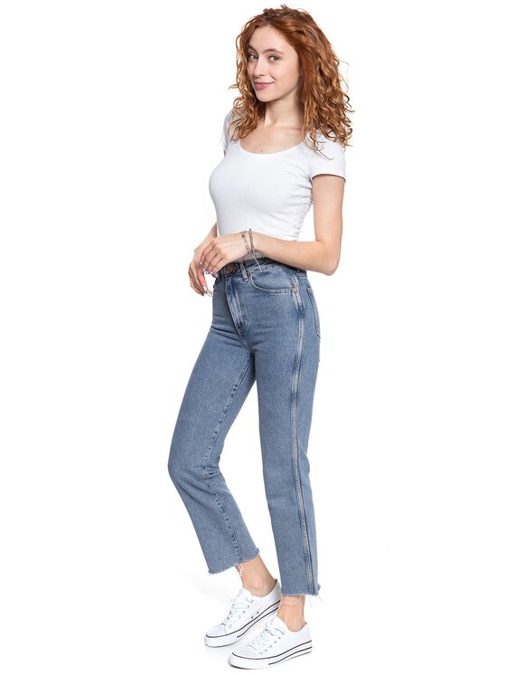 Wrangler Wrangler Jeansy RETRO STRAIGHT Niebieski Straight Fit