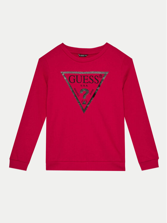 Guess Mikina J74Q10 KAUG0 Bordová Regular Fit