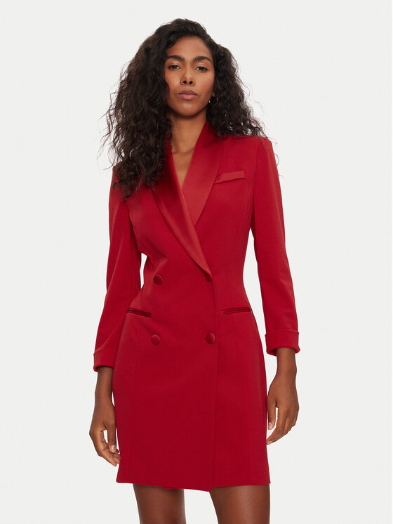 Imperial Imperial Cocktail obleka AFAXIAW Rdeča Slim Fit