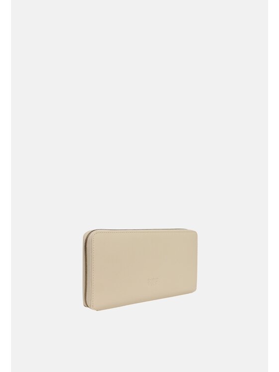 PINKO PINKO Πορτοφόλι RYDER ZIP AROUND VITELLO SETA Μπεζ