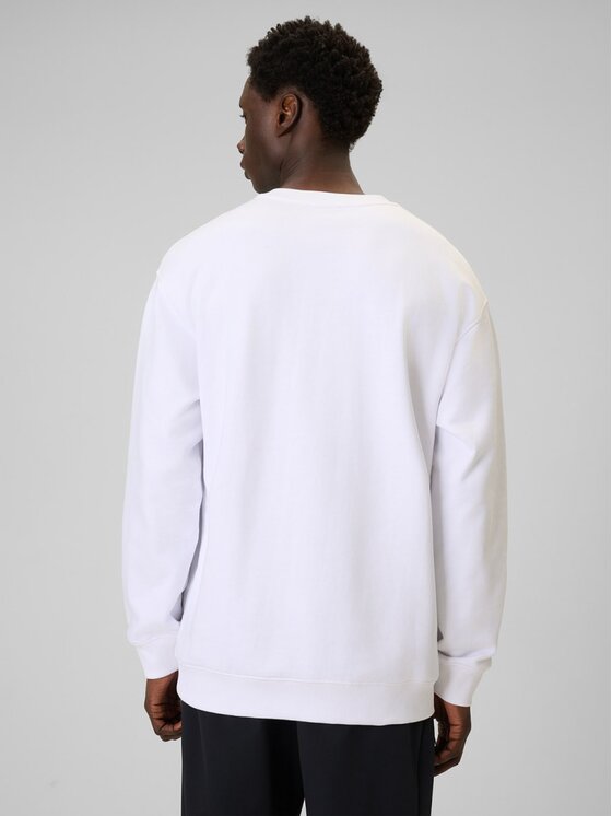4F 4F Mikina 4FRAW25TSWSM2493-10S Bílá Regular Fit