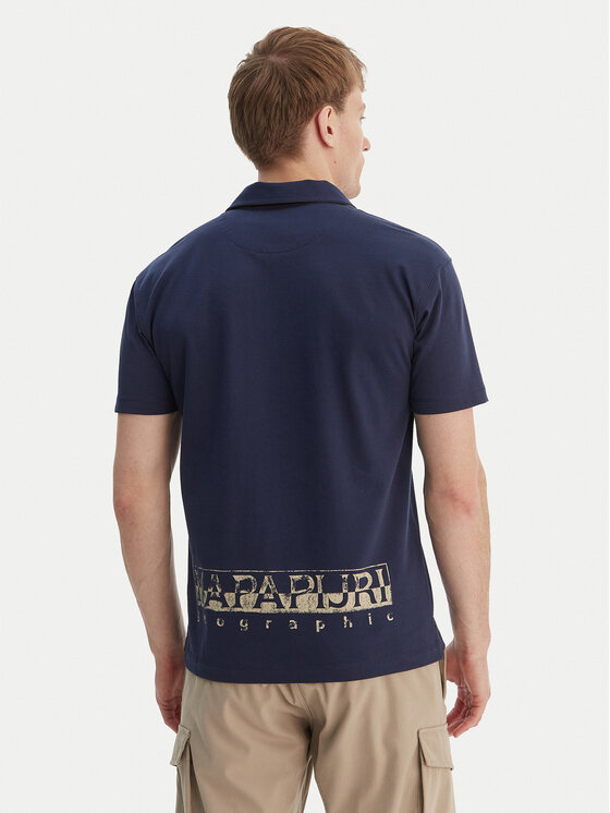 Napapijri Napapijri Poloshirt E-Reflect NP0A4H4B Dunkelblau Relaxed Fit