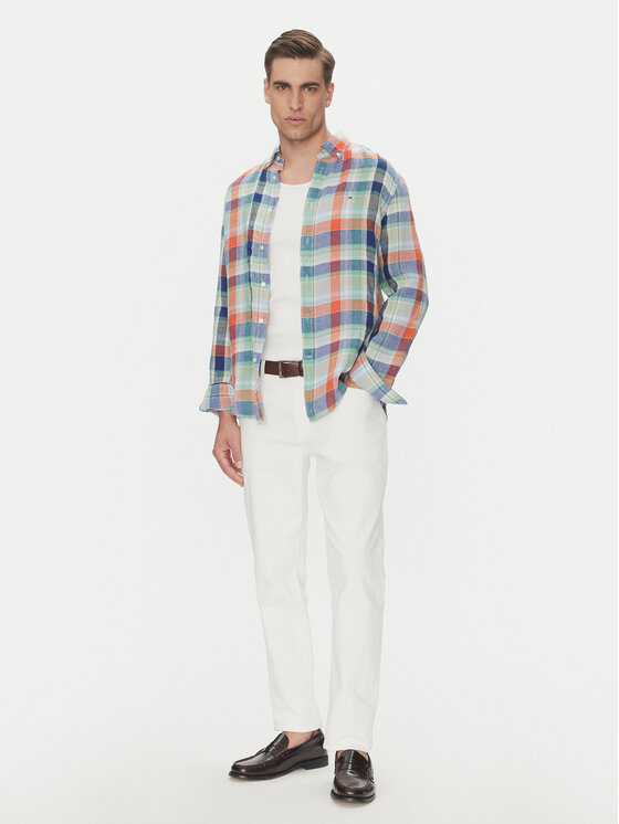Tommy Hilfiger Tommy Hilfiger Košeľa Summer Madras MW0MW39166 Farebná Regular Fit