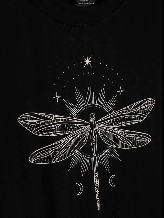 4F 4F T-Shirt DRAGONFLY Czarny Regular Fit