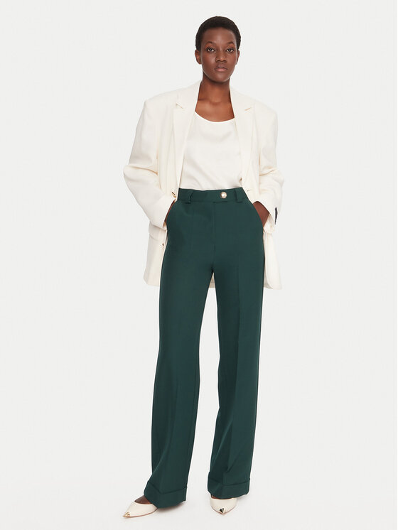 Maryley Maryley Hlače 25IB563/43BI Zelena Regular Fit
