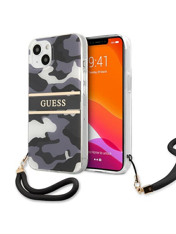 Etui na telefon Guess, Czarne, iPhone 13