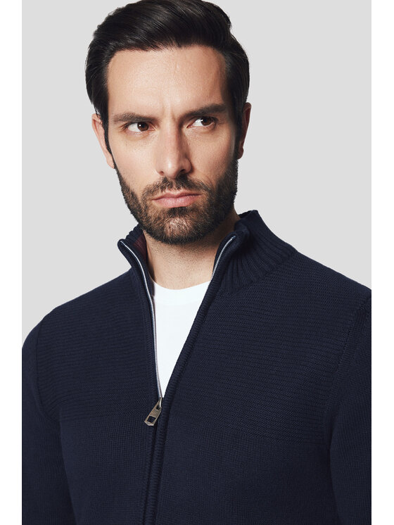 Lancerto Lancerto Sweter Craig SW073224000094 Granatowy Regular Fit