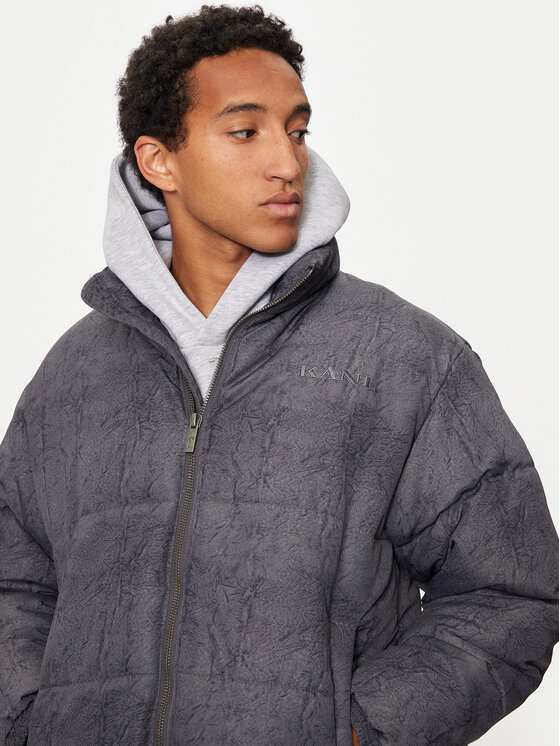 Karl Kani Karl Kani Зимно яке Retro Crackle 60760020 Сив Regular Fit