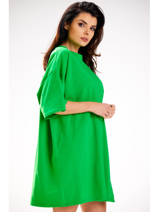 Infinite You Infinite You Sukienka codzienna M252 Zielony Basic Fit