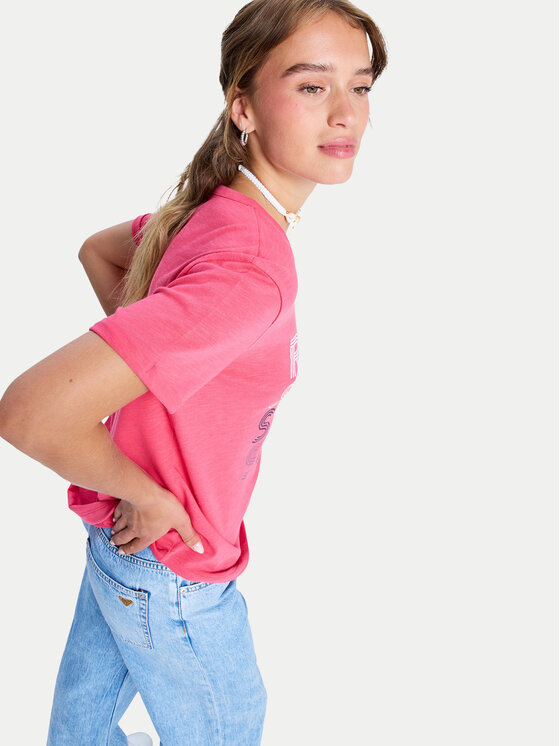 Roxy Roxy T-krekls ERJZT06024 Dzeltens Regular Fit