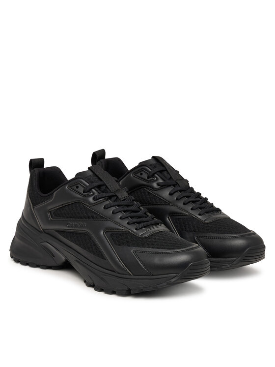 Calvin Klein Calvin Klein Sneakersy Hike Runner Laceup Strip M-Lt HM0HM02154 Czarny