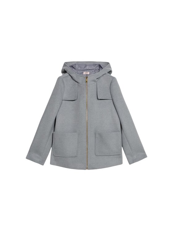 Oltre Oltre Płaszcz zimowy 0086R100496N013 Szary Baggy Fit