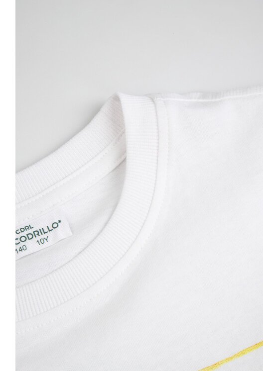 Coccodrillo Coccodrillo T-Shirt ZC6143207VBB-001 Biały Regular Fit