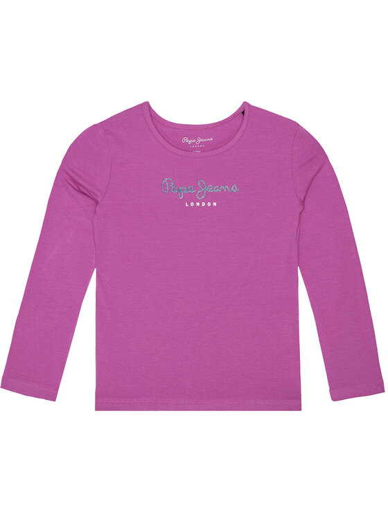 Pepe Jeans Pepe Jeans Bluză Hana Glitter PG501364 Violet Regular Fit