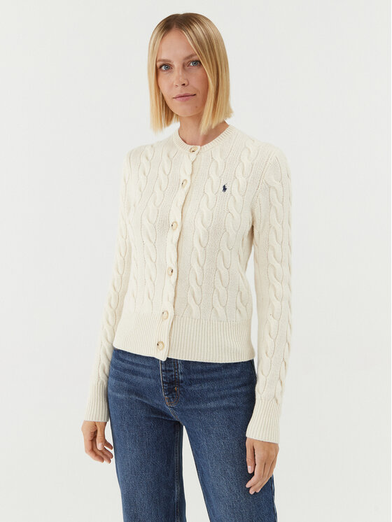 Polo Ralph Lauren Polo Ralph Lauren Kardigán 211910443003 Ekru Regular Fit