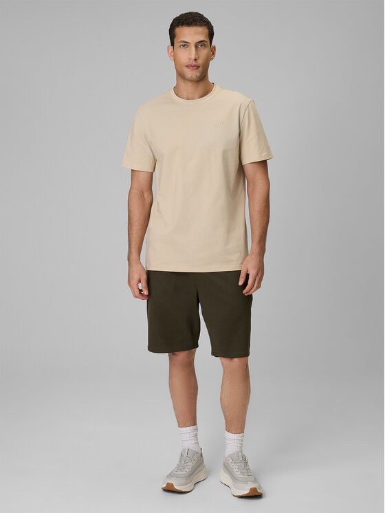 4F 4F Szorty sportowe BASIC+ Khaki Regular Fit