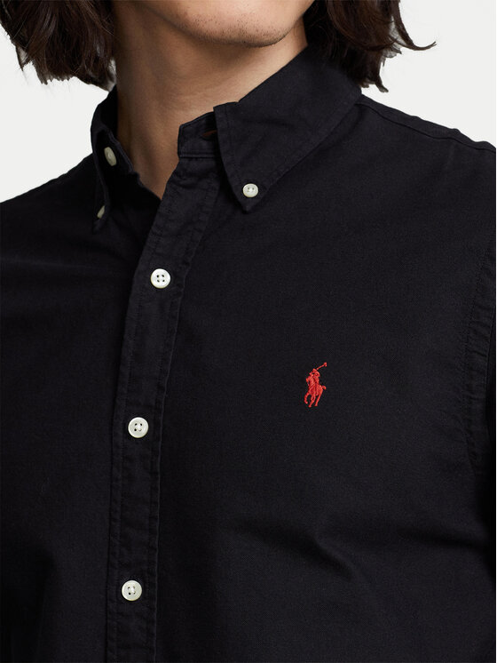 Polo Ralph Lauren Polo Ralph Lauren Cămașă Bsr 710772288 Negru Slim Fit