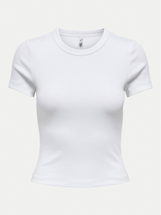 ONLY ONLY T-Shirt Val 15339774 Biały Slim Fit