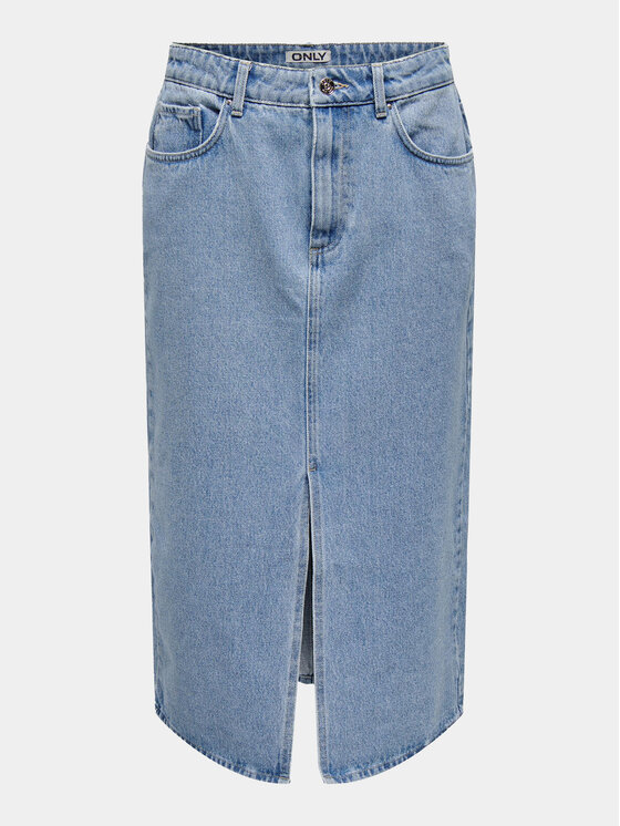 ONLY ONLY Spódnica jeansowa Bianca 15319268 Niebieski Regular Fit