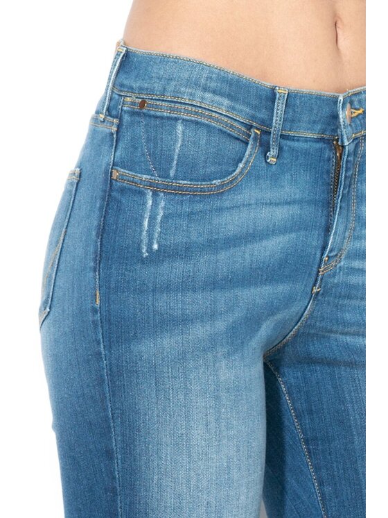 Wrangler Wrangler Jeansy HIGH RISE SKINNY Niebieski Skinny Fit