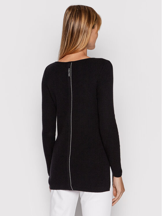Maglione Essential Rib Scoop K20K203477 Nero Slim