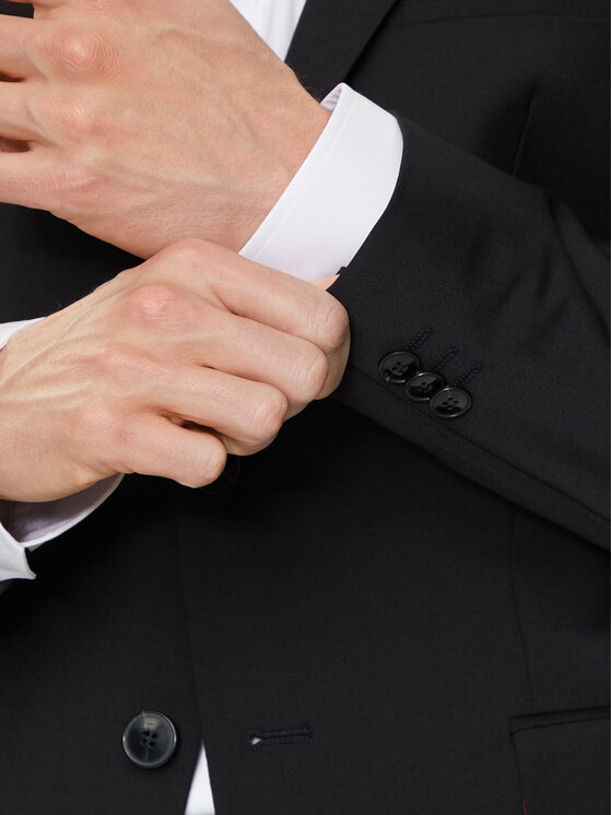 HUGO Hugo Odijelo 50450994 Crna Extra Slim Fit
