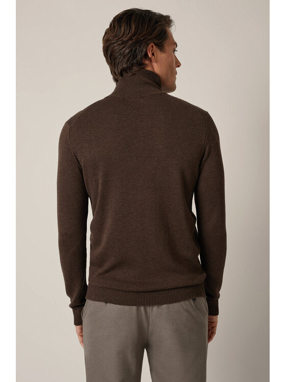 Lancerto Lancerto Sweter Sigmar SW073225000079 Brązowy Regular Fit