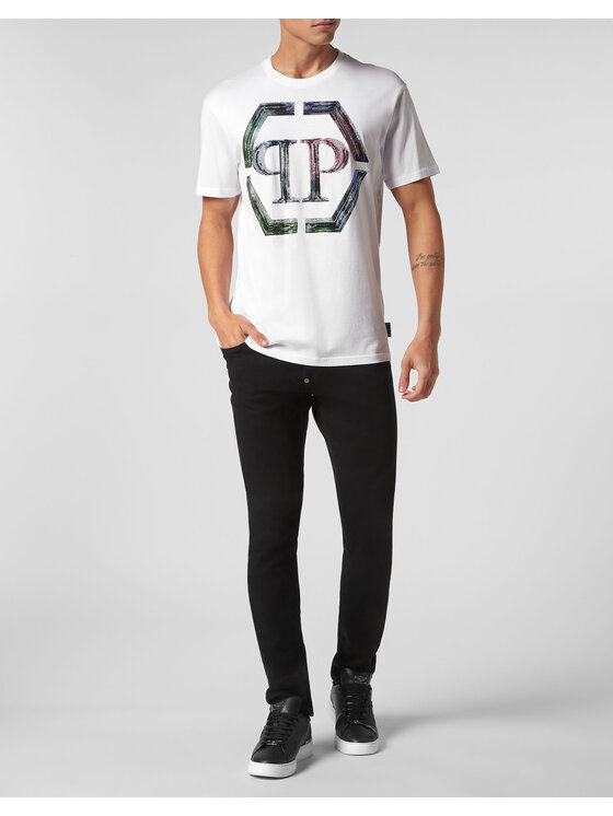 PHILIPP PLEIN PHILIPP PLEIN T-shirt 801 Bianco Regular Fit