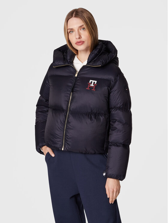 Tommy Hilfiger Tommy Hilfiger Pernata jakna Monogram WW0WW37479 Tamnoplava Regular Fit
