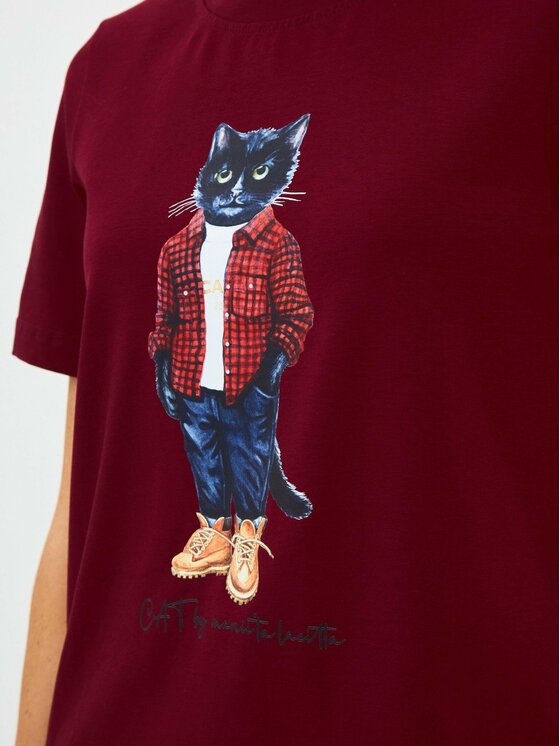 CAT by maniita lacitta CAT by maniita lacitta T-Shirt Printed T-shirt Czerwony Regular Fit