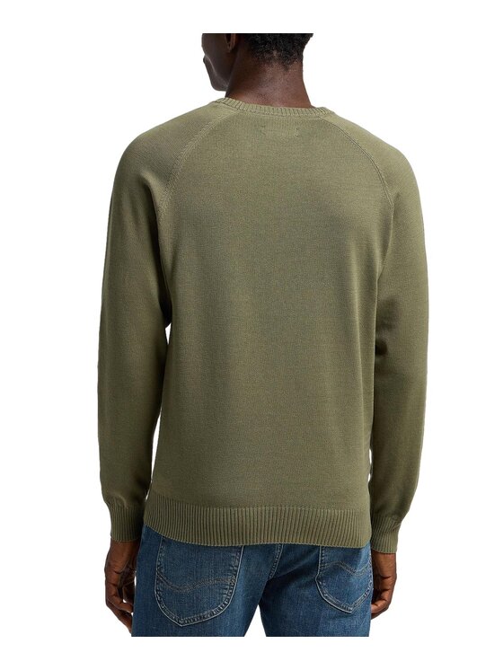 Lee Lee Sweter 112355673 Zielony Regular Fit