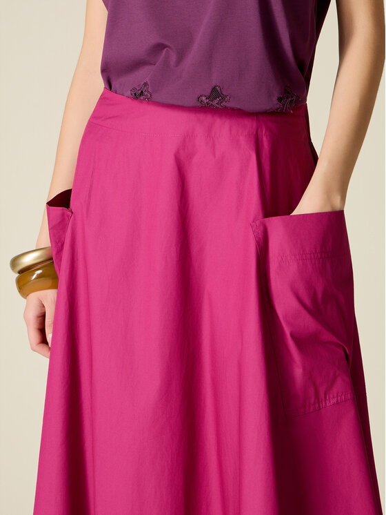 Oltre Oltre Gonna midi 1001J000295N019 Rosa Regular Fit